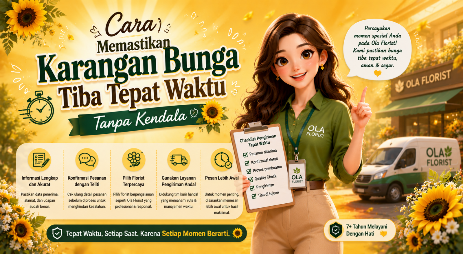 Cara Memastikan Karangan Bunga Tiba Tepat Waktu Tanpa Kendala